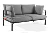 RAMBE Loft-Gartensofa 2 auf Metallbeinen anthrazit/schwarz/weiß anthrazit/schwarz/weiß - Foto 3