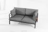 RAMBE Loft-Gartensofa 2 auf Metallbeinen anthrazit/schwarz/weiß anthrazit/schwarz/weiß - Foto 2