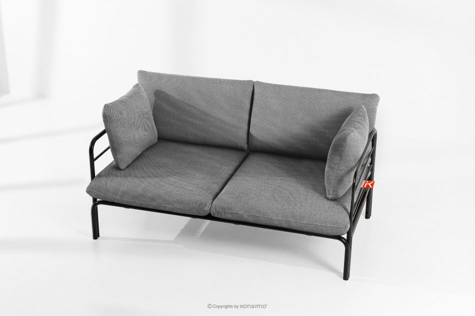 RAMBE Loft-Gartensofa 2 auf Metallbeinen anthrazit/schwarz/weiß anthrazit/schwarz/weiß - Foto 1