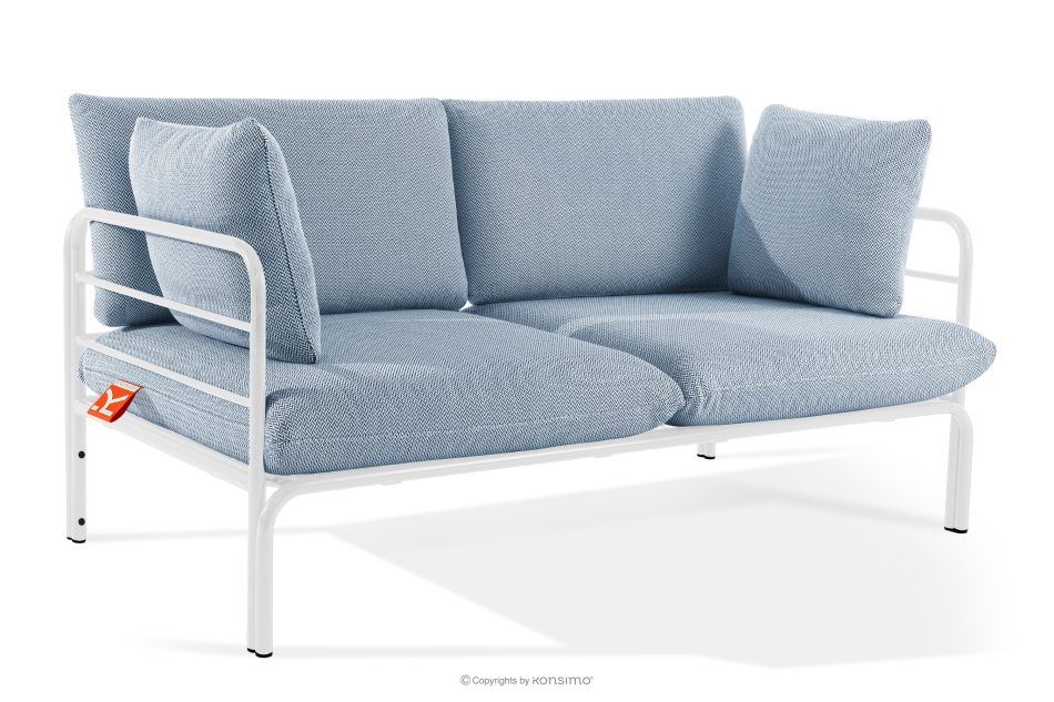 RAMBE Loft-Gartensofa 2 auf Metallbeinen weiß/marineblau/weiß weiß/marineblau/weiß - Foto 2