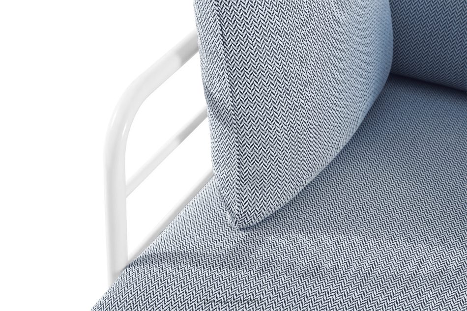 RAMBE Loft-Gartensofa 2 auf Metallbeinen weiß/marineblau/weiß weiß/marineblau/weiß - Foto 6