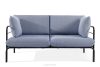 RAMBE Loft-Gartensofa 2 auf Metallbeinen anthrazit/marineblau/weiß anthrazit/marineblau/weiß - Foto 1
