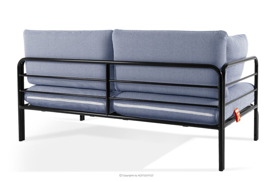 RAMBE Loft-Gartensofa 2 auf Metallbeinen anthrazit/marineblau/weiß anthrazit/marineblau/weiß - Foto 3