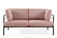 Loft-Gartensofa 2 auf Metallbeinen anthrazit/rot/weiß