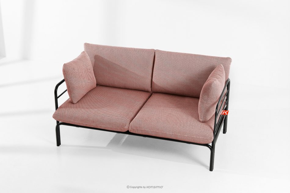 RAMBE Loft-Gartensofa 2 auf Metallbeinen anthrazit/rot/weiß anthrazit/rot/weiß - Foto 1