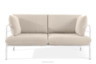 Loft-Gartensofa 2 auf Metallbeinen weiß/beige/weiß
