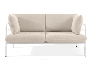 RAMBE, https://konsimo.de/kollektion/rambe/ Loft-Gartensofa 2 auf Metallbeinen weiß/beige/weiß weiß/beige/weiß - Foto
