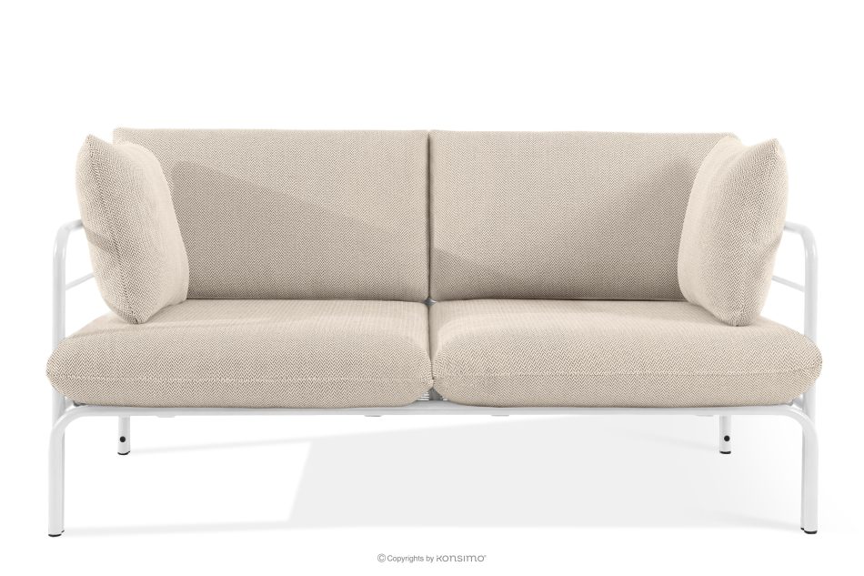 RAMBE Loft-Gartensofa 2 auf Metallbeinen weiß/beige/weiß weiß/beige/weiß - Foto 0