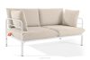 RAMBE Loft-Gartensofa 2 auf Metallbeinen weiß/beige/weiß weiß/beige/weiß - Foto 3