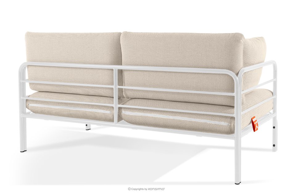 RAMBE Loft-Gartensofa 2 auf Metallbeinen weiß/beige/weiß weiß/beige/weiß - Foto 3