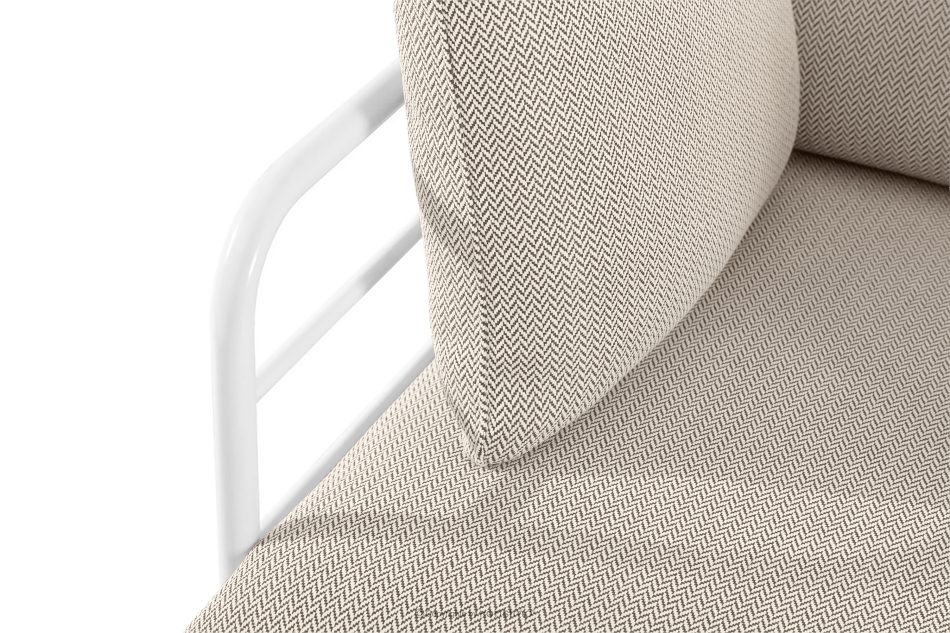 RAMBE Loft-Gartensofa 2 auf Metallbeinen weiß/beige/weiß weiß/beige/weiß - Foto 6