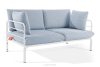 RAMBE Loft-Gartensofa 2 auf Metallbeinen weiß/hellblau/weiß weiß/hellblau/weiß - Foto 3