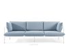 RAMBE Loft-Gartensofa 3 auf Metallbeinen weiß/marineblau/weiß weiß/marineblau/weiß - Foto 1