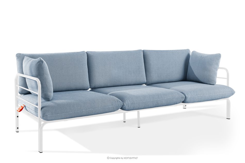 RAMBE Loft-Gartensofa 3 auf Metallbeinen weiß/marineblau/weiß weiß/marineblau/weiß - Foto 2