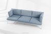 RAMBE Loft-Gartensofa 3 auf Metallbeinen weiß/marineblau/weiß weiß/marineblau/weiß - Foto 2