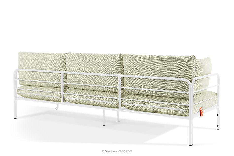 RAMBE Loft-Gartensofa 3 auf Metallbeinen weiß/hellgrün/weiß weiß/hellgrün/weiß - Foto 3