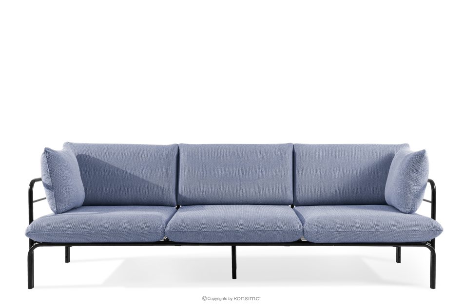 RAMBE Loft-Gartensofa 3 auf Metallbeinen anthrazit/marineblau/weiß anthrazit/marineblau/weiß - Foto 0