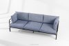RAMBE Loft-Gartensofa 3 auf Metallbeinen anthrazit/marineblau/weiß anthrazit/marineblau/weiß - Foto 2