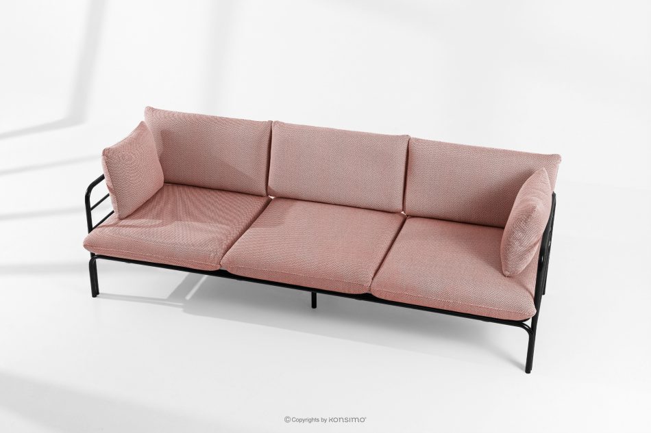 RAMBE Loft-Gartensofa 3 auf Metallbeinen anthrazit/rot/weiß anthrazit/rot/weiß - Foto 1