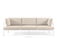 Loft-Gartensofa 3 auf Metallbeinen weiß/beige/weiß