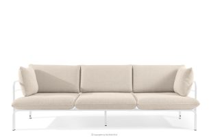 RAMBE, https://konsimo.de/kollektion/rambe/ Loft-Gartensofa 3 auf Metallbeinen weiß/beige/weiß weiß/beige/weiß - Foto