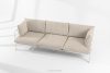 RAMBE Loft-Gartensofa 3 auf Metallbeinen weiß/beige/weiß weiß/beige/weiß - Foto 2