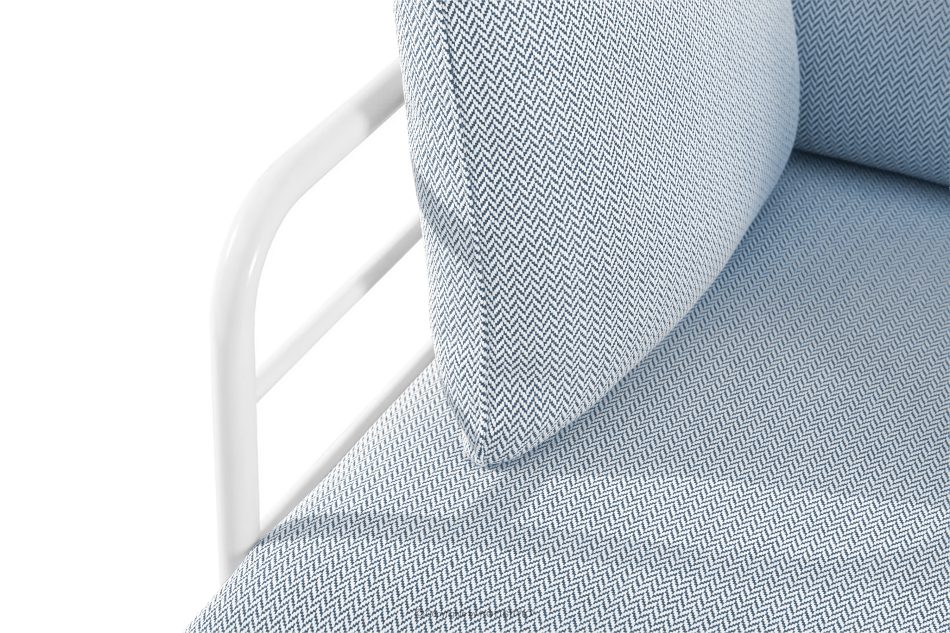 RAMBE Loft-Gartensofa 3 auf Metallbeinen weiß/hellblau/weiß weiß/hellblau/weiß - Foto 6