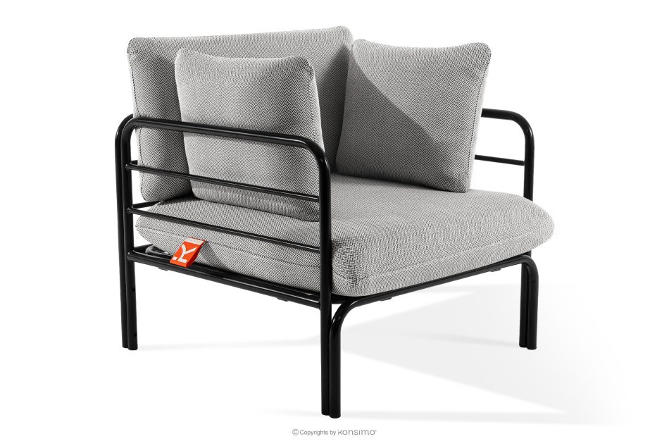 RAMBE Gartenmöbel-Set 2x Sessel, Zweisitzer-Sofa, Tisch anthrazit/dunkelgrau/weiß anthrazit/dunkelgrau/weiß - Foto 6