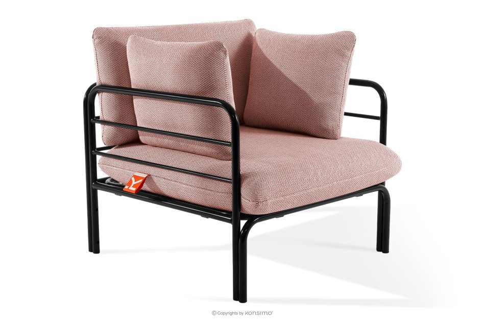 RAMBE Gartenmöbel-Set 2x Sessel, Zweisitzer-Sofa, Tisch anthrazit/rot/weiß anthrazit/rot/weiß - Foto 6