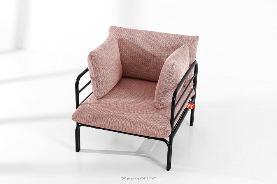 RAMBE Gartenmöbel-Set 2x Sessel, Zweisitzer-Sofa, Tisch anthrazit/rot/weiß anthrazit/rot/weiß - Foto 17