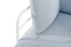 RAMBE Gartenmöbel-Set 2x Sessel, Zweisitzer-Sofa, Tisch weiß/hellblau/weiß weiß/hellblau/weiß - Foto 11