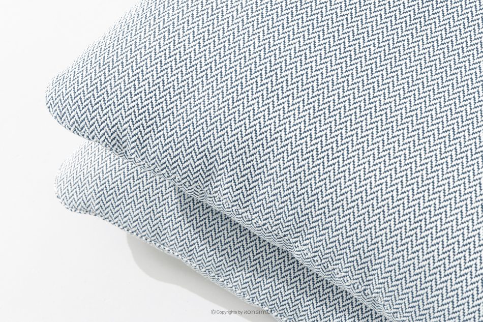 RAMBE Gartenmöbel-Set 2x Sessel, Zweisitzer-Sofa, Tisch weiß/hellblau/weiß weiß/hellblau/weiß - Foto 11