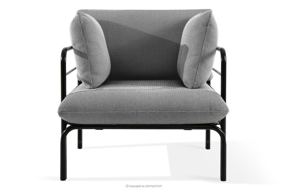 RAMBE Gartenmöbel-Set 2x Sessel, Dreisitzer-Sofa, Tisch anthrazit/schwarz/weiß anthrazit/schwarz/weiß - Foto 5