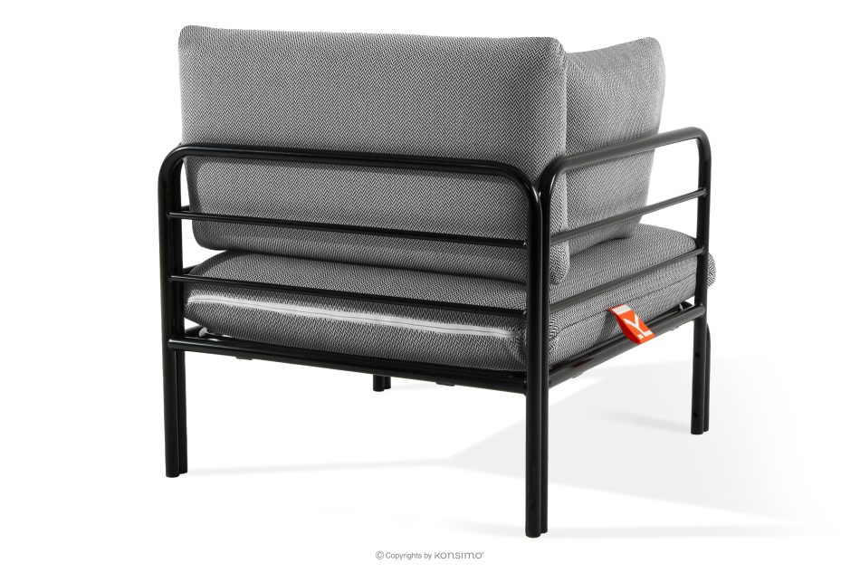 RAMBE Gartenmöbel-Set 2x Sessel, Dreisitzer-Sofa, Tisch anthrazit/schwarz/weiß anthrazit/schwarz/weiß - Foto 7