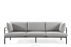 RAMBE Gartenmöbel-Set 2x Sessel, Dreisitzer-Sofa, Tisch anthrazit/dunkelgrau/weiß anthrazit/dunkelgrau/weiß - Foto 3