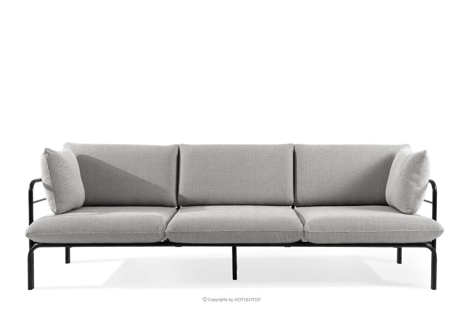 RAMBE Gartenmöbel-Set 2x Sessel, Dreisitzer-Sofa, Tisch anthrazit/dunkelgrau/weiß anthrazit/dunkelgrau/weiß - Foto 2