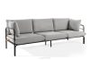 RAMBE Gartenmöbel-Set 2x Sessel, Dreisitzer-Sofa, Tisch anthrazit/dunkelgrau/weiß anthrazit/dunkelgrau/weiß - Foto 4