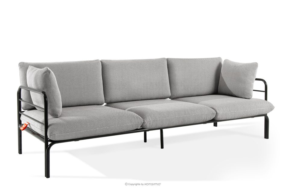 RAMBE Gartenmöbel-Set 2x Sessel, Dreisitzer-Sofa, Tisch anthrazit/dunkelgrau/weiß anthrazit/dunkelgrau/weiß - Foto 3