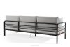 RAMBE Gartenmöbel-Set 2x Sessel, Dreisitzer-Sofa, Tisch anthrazit/dunkelgrau/weiß anthrazit/dunkelgrau/weiß - Foto 5