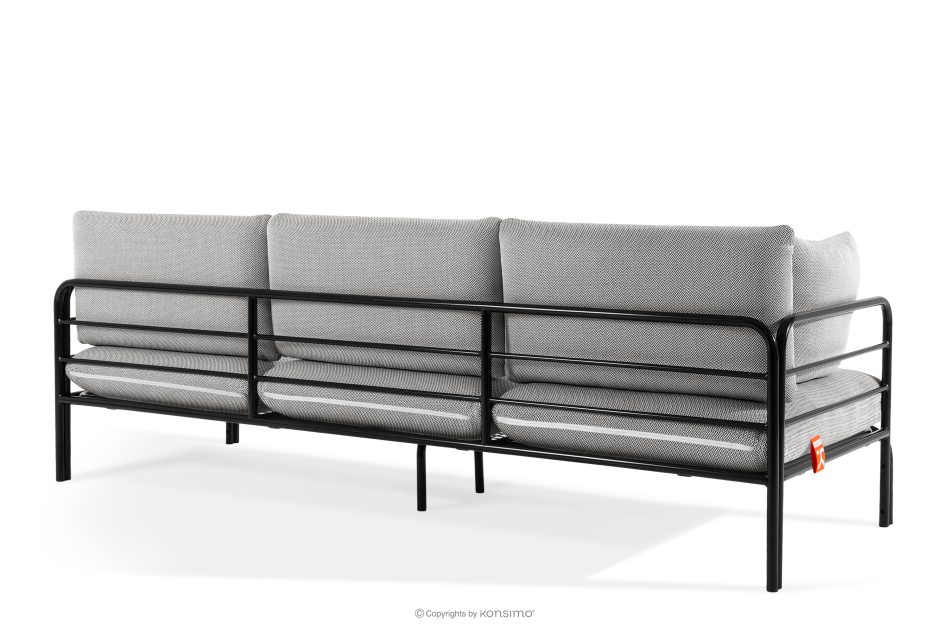 RAMBE Gartenmöbel-Set 2x Sessel, Dreisitzer-Sofa, Tisch anthrazit/dunkelgrau/weiß anthrazit/dunkelgrau/weiß - Foto 4