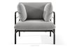 RAMBE Gartenmöbel-Set 2x Sessel, Dreisitzer-Sofa, Tisch anthrazit/dunkelgrau/weiß anthrazit/dunkelgrau/weiß - Foto 6