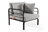 RAMBE Gartenmöbel-Set 2x Sessel, Dreisitzer-Sofa, Tisch anthrazit/dunkelgrau/weiß anthrazit/dunkelgrau/weiß - Foto 7