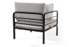 RAMBE Gartenmöbel-Set 2x Sessel, Dreisitzer-Sofa, Tisch anthrazit/dunkelgrau/weiß anthrazit/dunkelgrau/weiß - Foto 8
