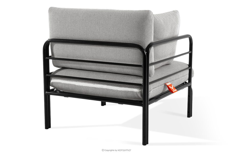 RAMBE Gartenmöbel-Set 2x Sessel, Dreisitzer-Sofa, Tisch anthrazit/dunkelgrau/weiß anthrazit/dunkelgrau/weiß - Foto 7