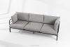 RAMBE Gartenmöbel-Set 2x Sessel, Dreisitzer-Sofa, Tisch anthrazit/dunkelgrau/weiß anthrazit/dunkelgrau/weiß - Foto 2
