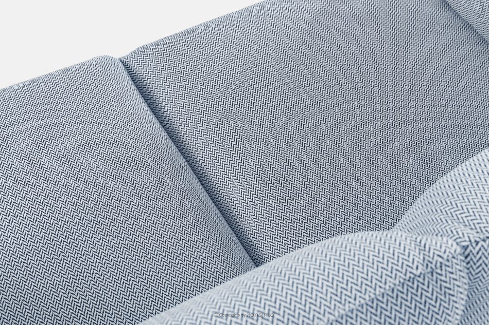 RAMBE Gartenmöbel-Set 2x Sessel, Dreisitzer-Sofa, Tisch weiß/marineblau/weiß weiß/meerblau/weiß - Foto 9