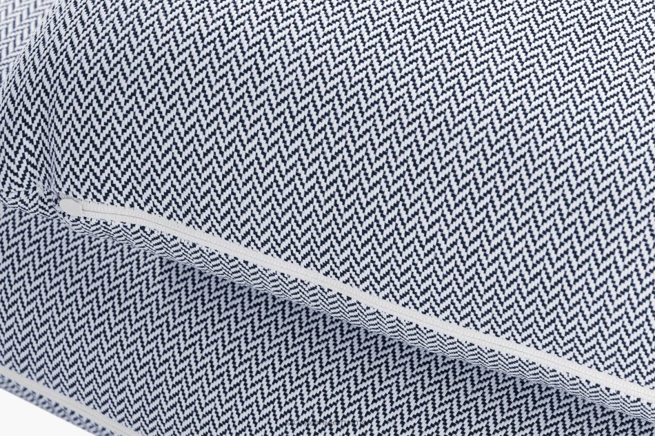 RAMBE Gartenmöbel-Set 2x Sessel, Dreisitzer-Sofa, Tisch anthrazit/marineblau/weiß anthrazit/marineblau/weiß - Foto 12