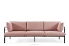 RAMBE Gartenmöbel-Set 2x Sessel, Dreisitzer-Sofa, Tisch anthrazit/rot/weiß anthrazit/rot/weiß - Foto 3