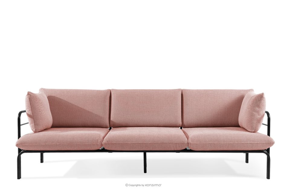 RAMBE Gartenmöbel-Set 2x Sessel, Dreisitzer-Sofa, Tisch anthrazit/rot/weiß anthrazit/rot/weiß - Foto 2