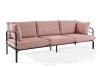 RAMBE Gartenmöbel-Set 2x Sessel, Dreisitzer-Sofa, Tisch anthrazit/rot/weiß anthrazit/rot/weiß - Foto 4
